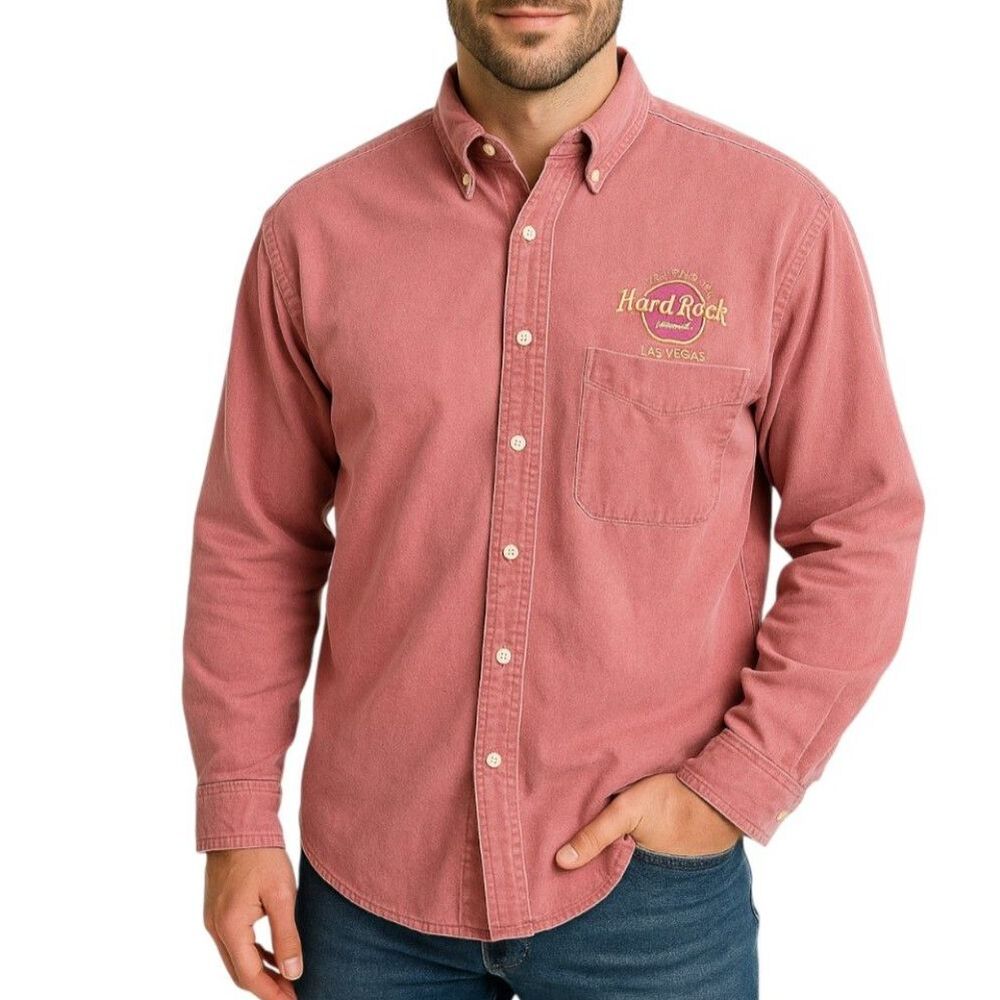Hard Rock Hotel Las Vegas Men’s Button-Up Shirt | Size M